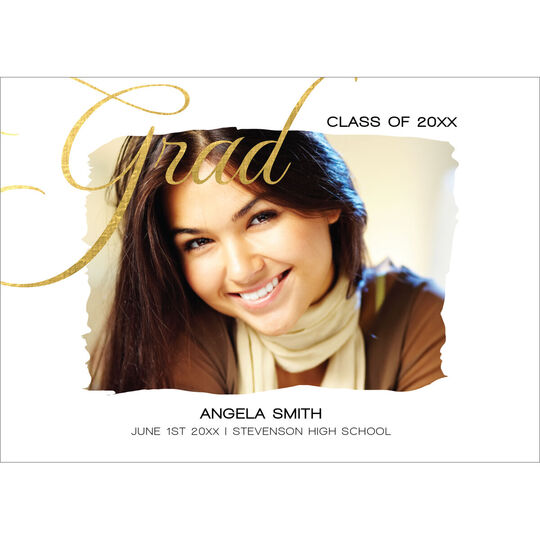 Gold Foil Grad Photo Announcements